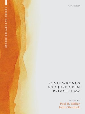 cover image of Civil Wrongs and Justice in Private Law